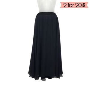 Patra | Black Chiffon Maxi Skirt